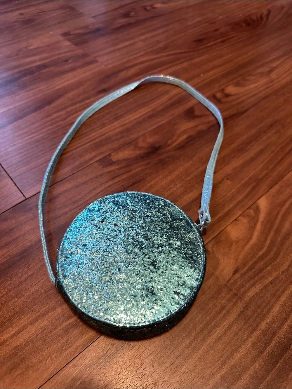 H&M Disney Frozen Anna & Elsa Child's Blue Glitter Crossbody Bag Purse